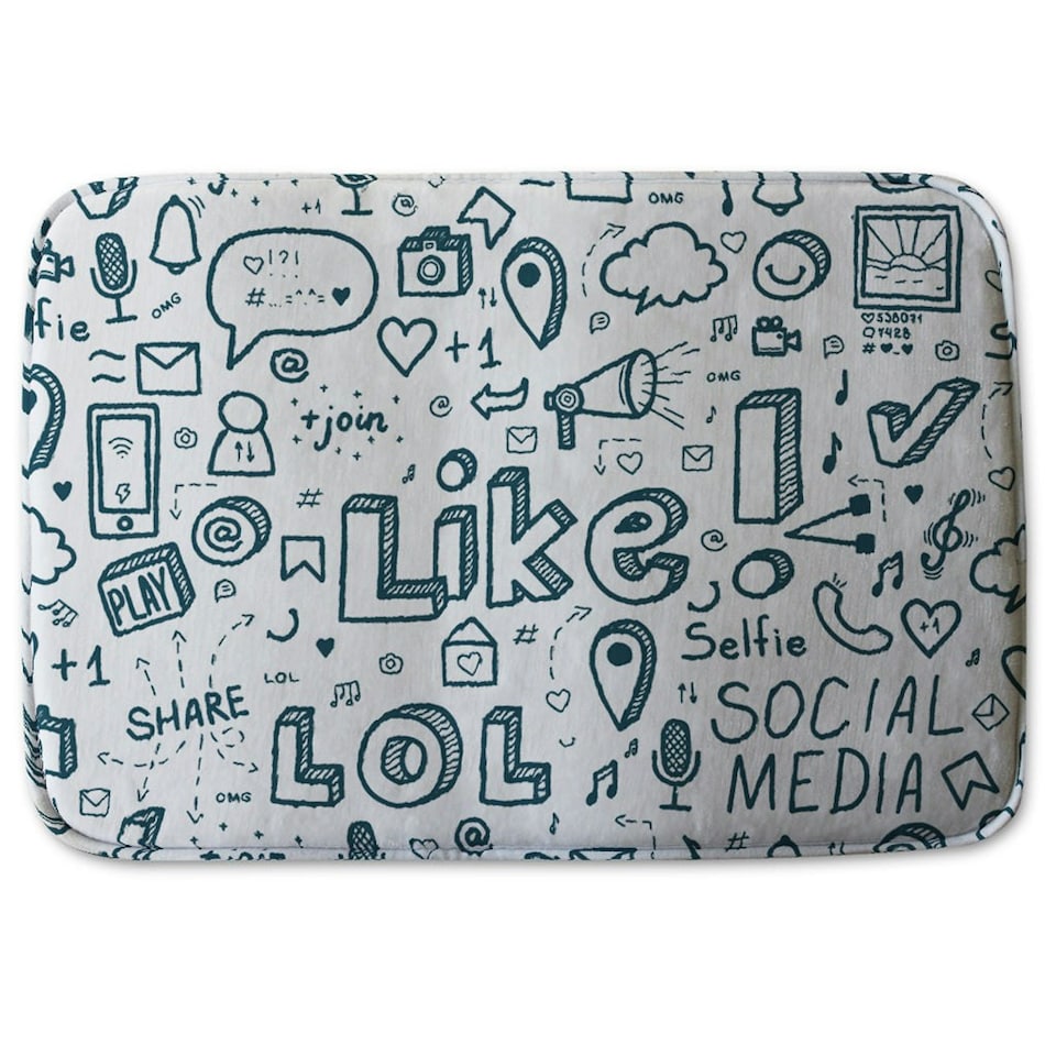 image 1 of Bathmat - Social media (Bath mats)