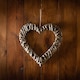 image 3 of Large Flat Open Wicker Heart | Brown | Natural