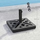 image 7 of Outsunny Parasol Base 15kg Garden Umbrella Stand with Cut-Out Design, Black