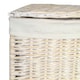 image 4 of Set of 2 Corner White Wash Laundry Basket with a White Lining | White | White