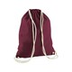 image 2 of Westford Mill Cotton Gymsac Bag - 12 Litres - Burgundy - One Size Red | One Size