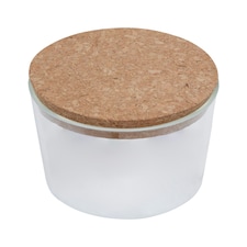 Interiors by Premier Small Glass Jar, Eco-Friendly Glass with Airtight Cork Lid and Chalkboard Label, Perfect for Storing Spices