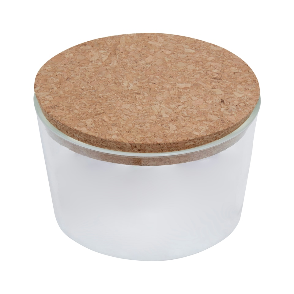 image 1 of Interiors by Premier Small Glass Jar, Eco-Friendly Glass with Airtight Cork Lid and Chalkboard Label, Perfect for Storing Spices