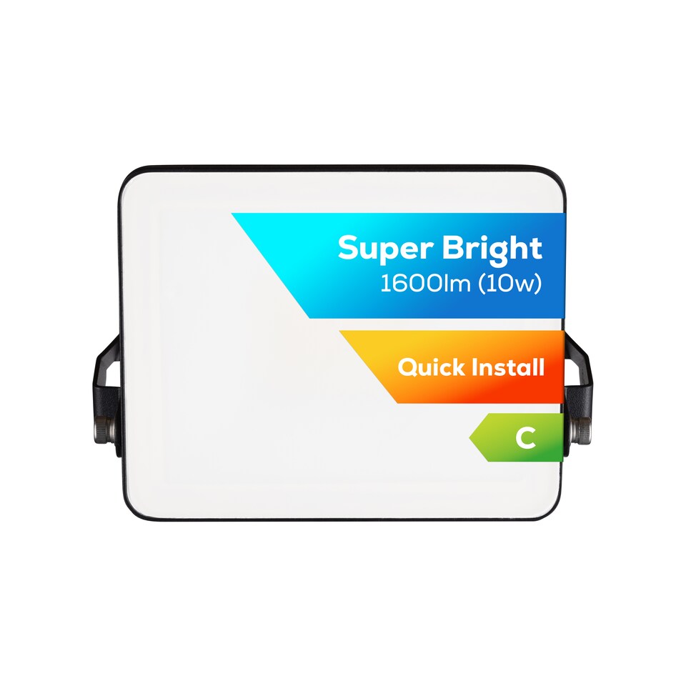 image 1 of TCP 10W LED Floodlight, Efficient Outdoor Light with Screwless Connector