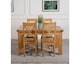 image 3 of Richmond 140-220cm Oak Extending Dining Table and 4 Berkeley Chairs | Brown | Brown
