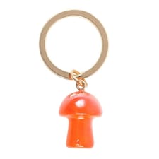 Something Different Aura Mushroom Crystal Keyring - Orange - One Size