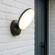 image 1 of CGC EZRA Slim Round Black LED Outdoor Wall Light 10W 1000lm 4000K Natural White LED