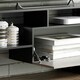 image 8 of TV Unit Cabinet for TVs up to 65 Inches w/ Wall Shelf and Storage Cabinet Black