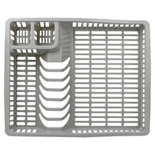 Plastic Large Dish Rack Drainer Kitchen Sink Plate Cutlery Draining Drip Tray | Multi | Grey Small