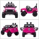 image 8 of HOMCOM Kids Electric Ride On Car 12V Off Road Toy with Parental Remote Control 2 Motors Horn Lights Suspension Wheels for 3-6 Years Old Pink