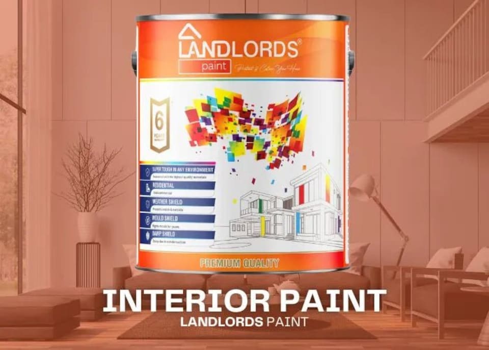 image 1 of Landlords Paint - Interior Paint - Washable & Durable Finish for Walls & Ceilings - Creamy White - 5L