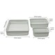 image 5 of JVL Droplette Set of 3 Rectangular Plastic Storage - Ice Grey Grey