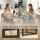 image 5 of HOMCOM 3 Piece Dining Table Set with Metal Frame | Brown | Rustic Brown and Black