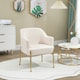 image 2 of HOMCOM Fabric Armchair Accent Chair w/ Metal Legs for Living Room