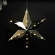 image 1 of 20cm Battery Operated Light up Hanging Christmas Shooting Star Bauble in Gold with LEDs