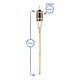 image 3 of Harbour Housewares Bamboo Garden Fire Torches - 60cm - Blue - Pack of 6
