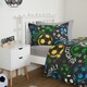 image 3 of OHS Kids Graphic Football Reversible Duvet Cover and Pillowcase Bedding Set, Single - Black