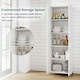 image 7 of COSTWAY Double Door Tall Storage Cabinet Freestanding White White