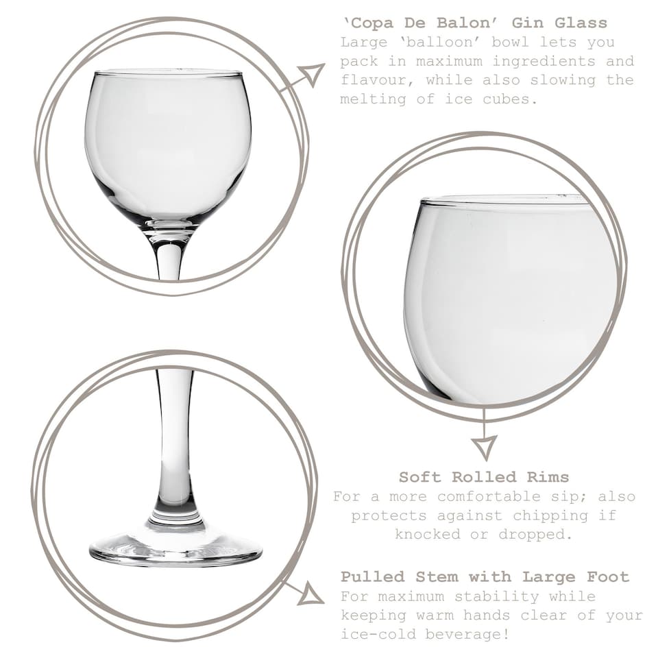 image 1 of LAV Misket Gin & Tonic Glasses - 645ml - Clear - Pack of 6