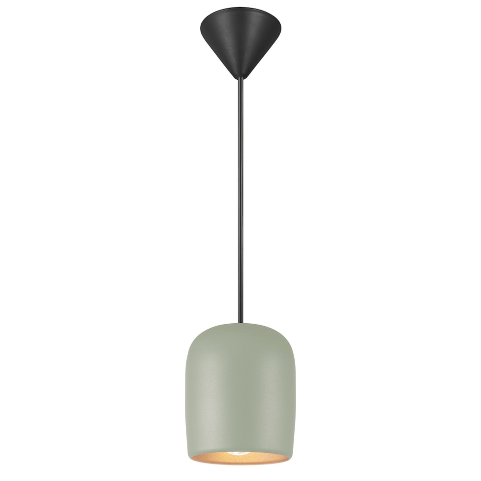 image 1 of Nordlux Notti Indoor Pendant Light Green Metal E27 Hand Blown Glass - Mains Powered, IP20