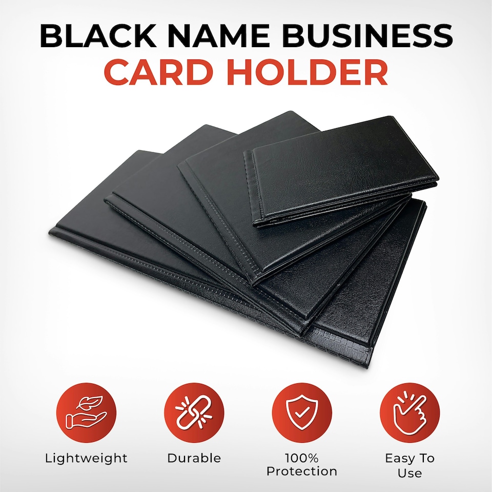 image 1 of 40 Pocket Black Name Business Card Holder by Janrax