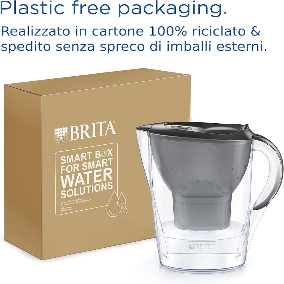 image 1 of BRITA Marella Water Filter Jug Graphite (2.4L) Half Year Pack incl. 6x MAXTRA PRO Pure Performance Cartridge