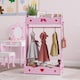 image 9 of AIYAPLAY Kids Clothes Rail w Storage Shelves for Bedroom, Nursery, Pink