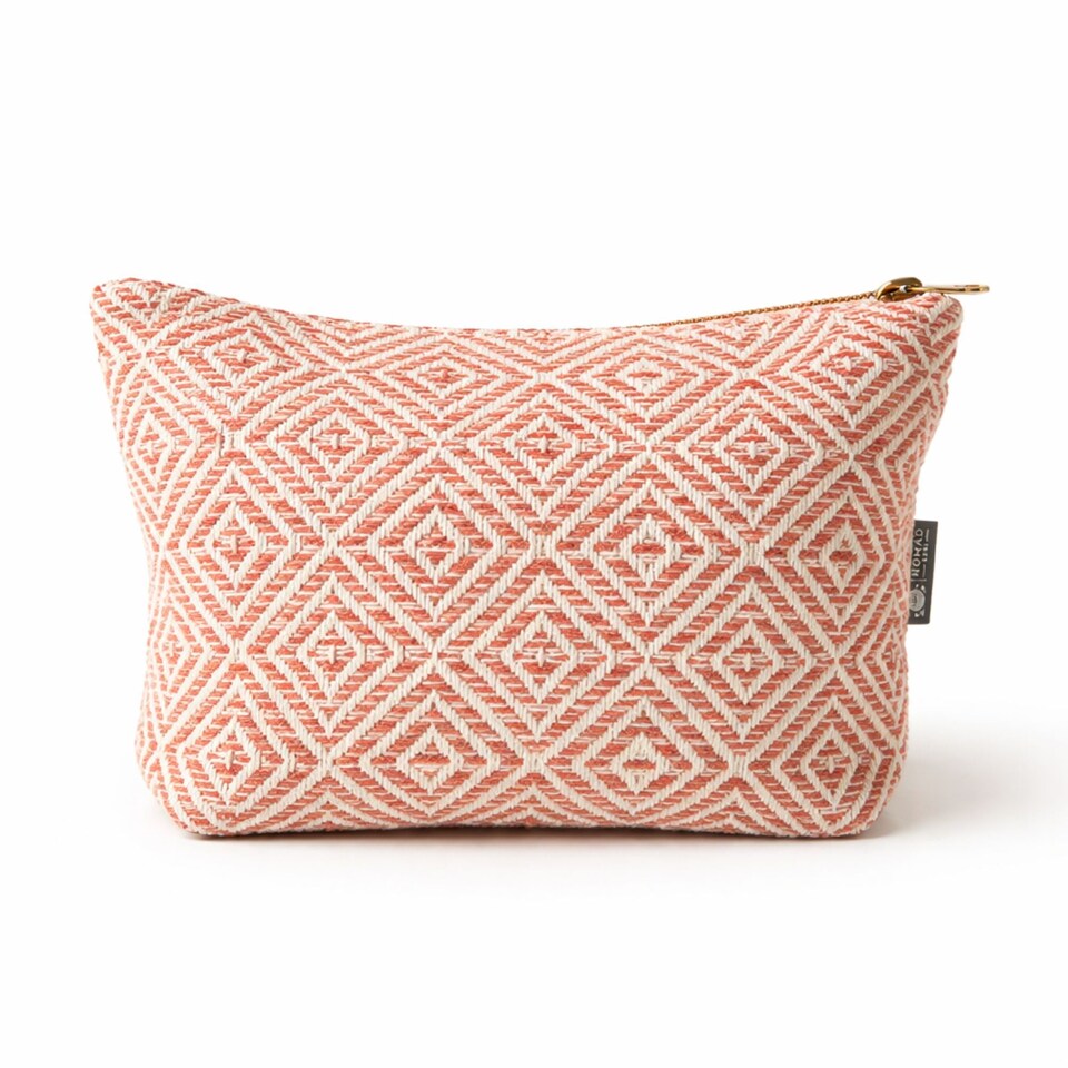 image 1 of Serenityy Nomad Sari Toiletry Bag - Coral Maze