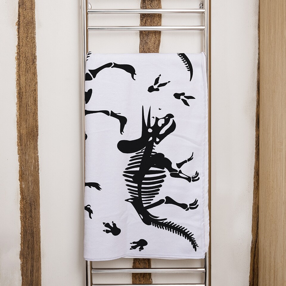 image 1 of Stylish Dinosaur Silhouettes Designer Bath Towel | Multi
