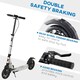 image 5 of HOMCOM Adult Teens Kick Scooter Fold Adjust 14+ w/ Rear Wheel&Hand Brake Silver