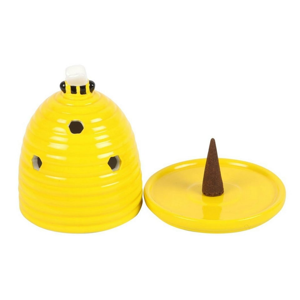 image 1 of Something Different Beehive Incense Cone Holder - Yellow - One Size