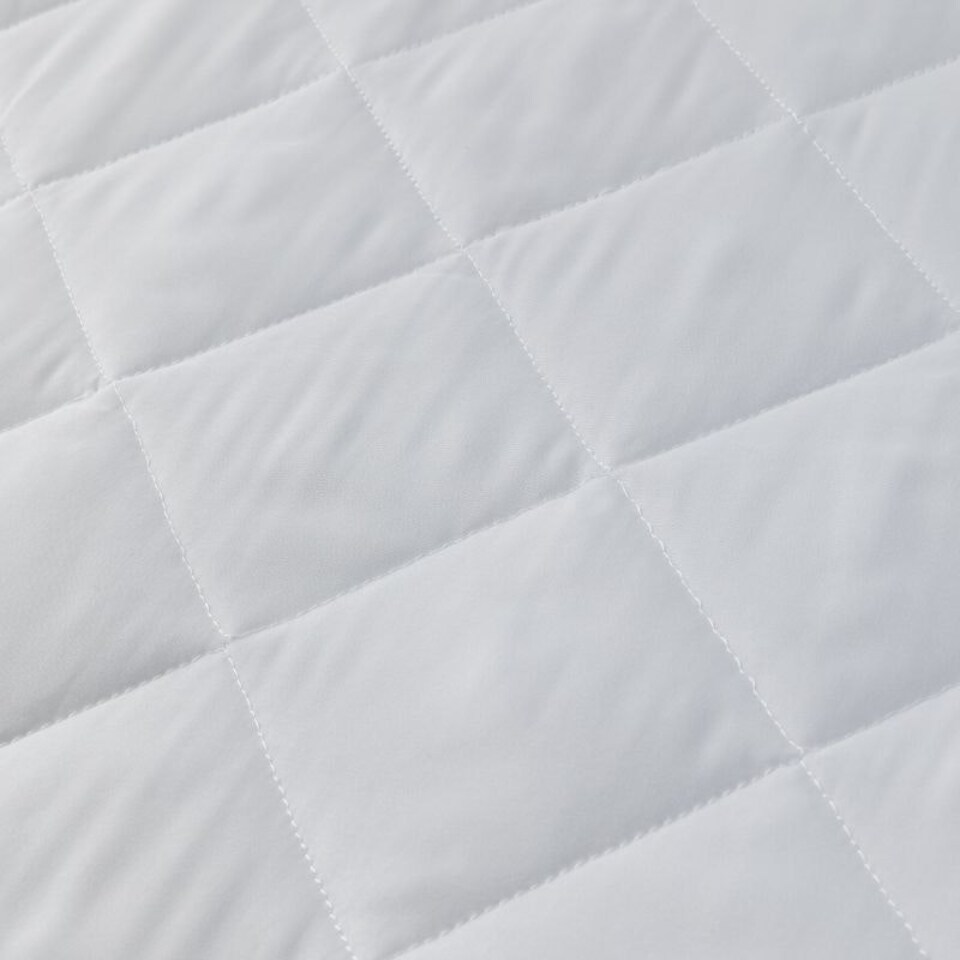 image 1 of 9INCH Deep Quilted Mattress Protector Microfibre Soft Touch Fitted Sheet White | Single