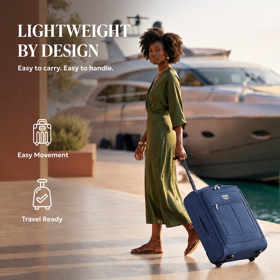image 1 of Lugg Single Trolley Soft Cabin Bag 45x36x20cm Lightweight Hand Luggage