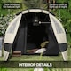 image 7 of Outsunny Blackout Camping Tent with Bedroom & Living Room for 4-5 Person, Black