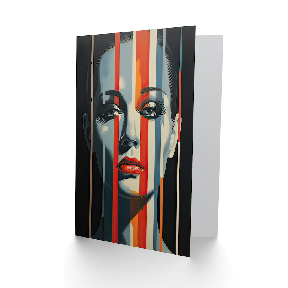 image 1 of Strong Woman Abstract Bold Birthday Her Wife Card