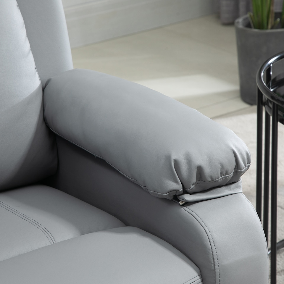 image 1 of HOMCOM Riser and Recliner Chair with Massage, Heat, Power Lift Recliner Chair for Elderly with Remote Control, Extended Footrest, Dual Side Pockets, Overstuffed Electric Reclining Armchair, Grey | Grey