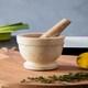 image 4 of Interiors by Premier Champagne Marble Mortar & Pestle,Perfect Grinding Pestle & Mortar,Easy to Clean Large Mortar & Pestle