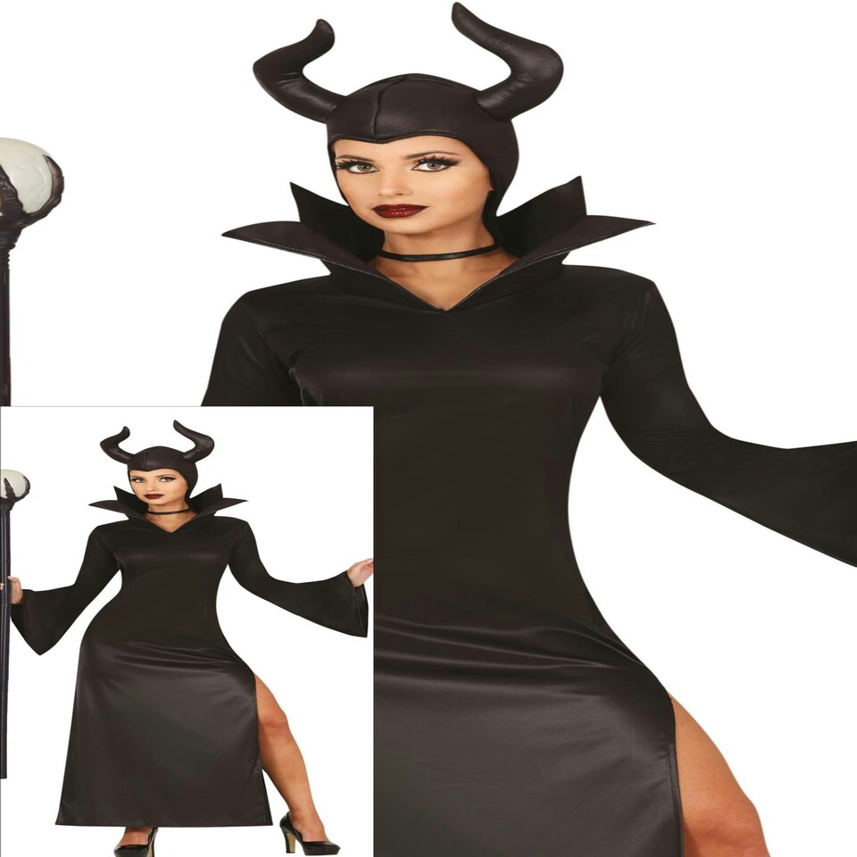 image 1 of Fancy Dress Adult Evil Fairy Black - L