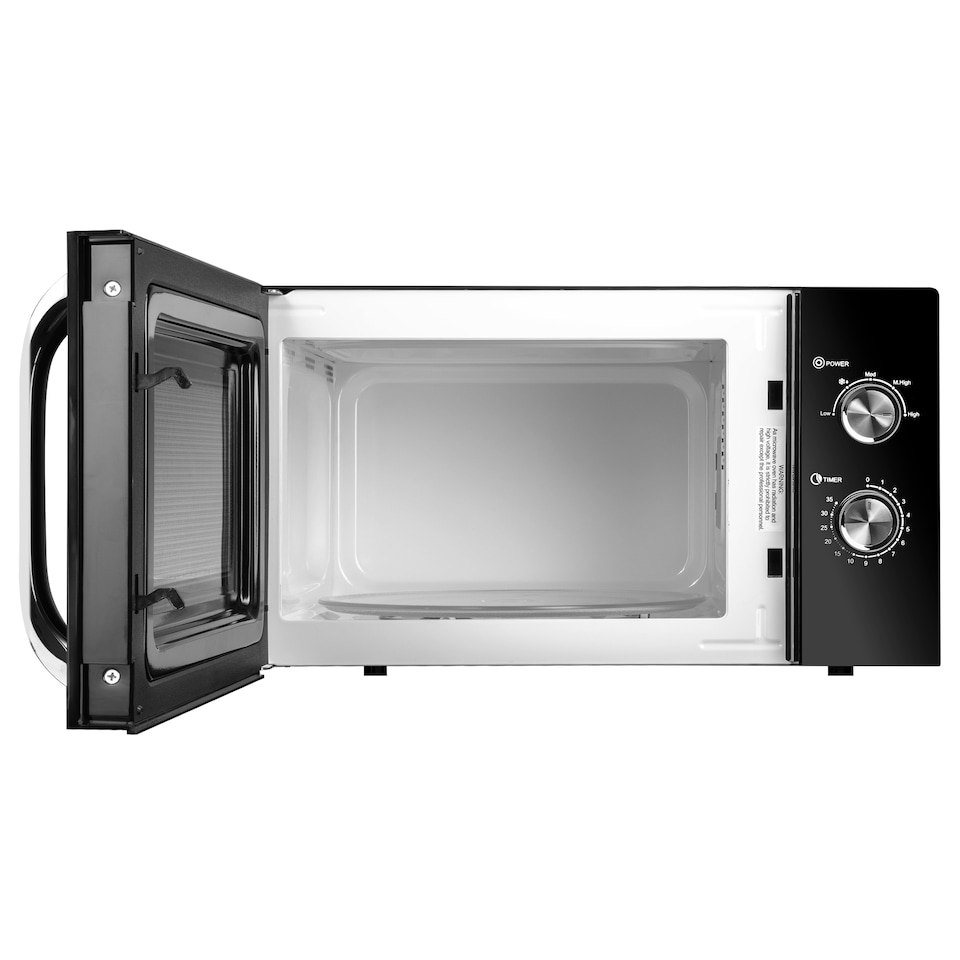 image 1 of Daewoo Modern Black 800W 23L Microwave 35Min Timer 5 Power Settings Auto Defrost