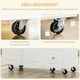 image 6 of HOMCOM Drop-Leaf Kitchen Island on Wheels Utility Storage Cart with Drawers