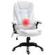 image 1 of Vinsetto Office Chair, Ergonomic Desk Chair with 6-Point Massage and Back Heated, Linen-Feel Fabric Computer Gaming Chair with Arms, Lumbar Support, Cream White