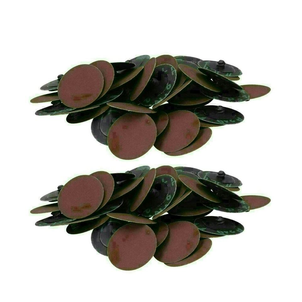 image 1 of 240 Grit 50mm Fine Quick Change Sanding Discs Rust Removal Deburring 100pc