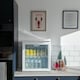 image 6 of SIA DC3W Mini Drinks Fridge, Table Top 46L Wine Cooler With Glass Door, White