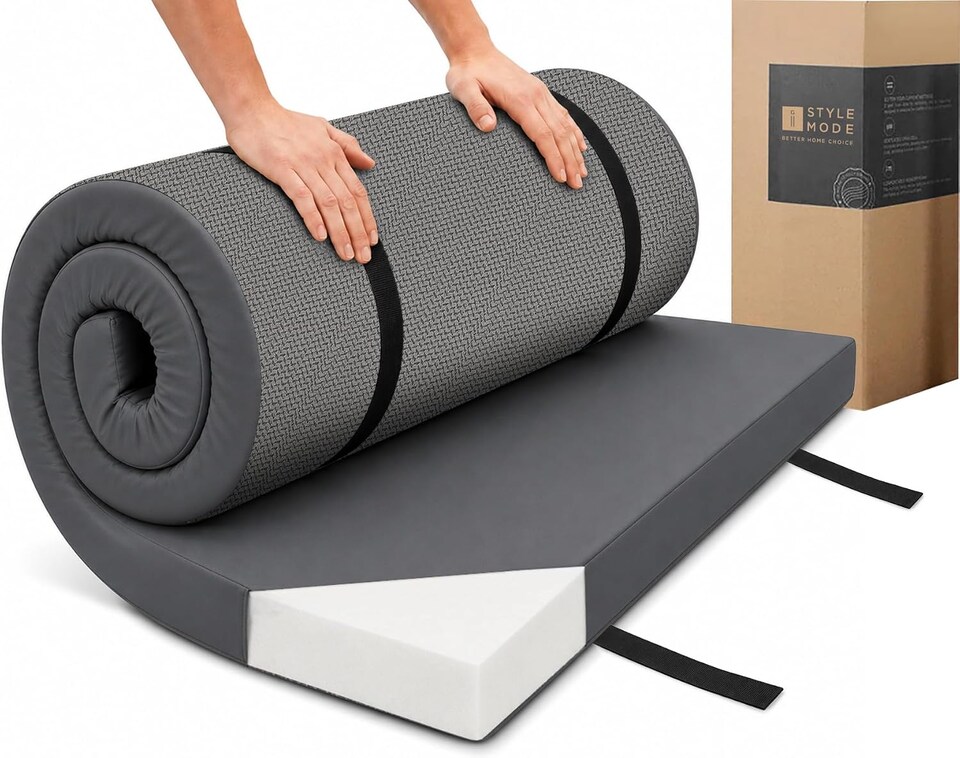 image 1 of Roll-Up Camping Mattress|Campervan Mattress Topper (190 × 75cm)