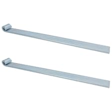 HD Strap Tailgate Straight Hinge for 12.5mm Pins 460mm Long Zinc Plated 2pc Silver