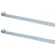 image 1 of HD Strap Tailgate Straight Hinge for 12.5mm Pins 460mm Long Zinc Plated 2pc Silver