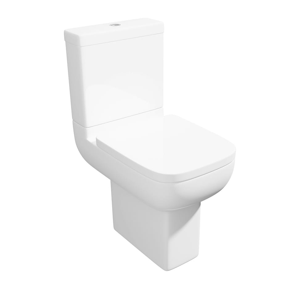 Premium COMFORT HEIGHT Toilet Set (Madrid) - Cistern - Soft Close Seat - Includes Chrome Flush Button