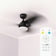 image 1 of ValueLights 36 Inch Integrated LED Ceiling Fan with Remote Control, 3 Blades, Timer and 6 Speed Functions - Black