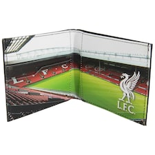 Liverpool FC Mens Official Football Stadium Leather Wallet - Black - One Size