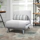 image 2 of HOMCOM Folding 5 Position Convertible Sleeper Sofa Bed Grey, Silver